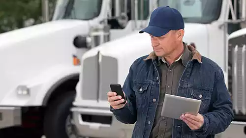 trucker with device