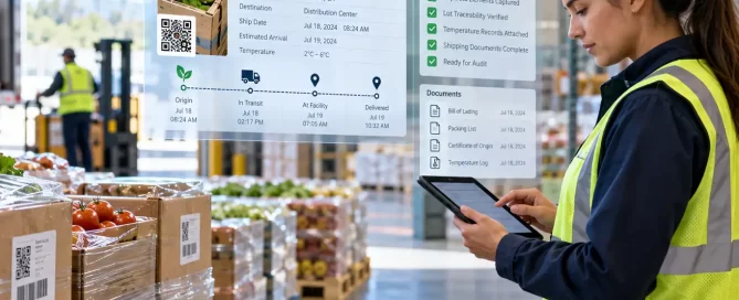 Food shipment tracking and documentation for FSMA Rule 204 compliance